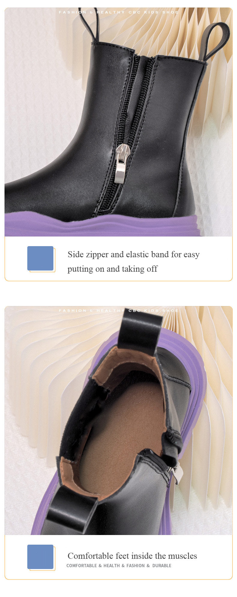 Maisy Moto Boot - Purple